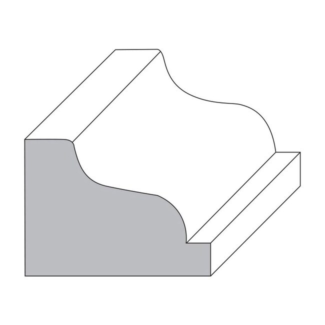 1-3/4in H x 1-1/4in Proj | Unfinished Polyester Resin | Flexible Made to Fit Casing Moulding