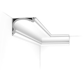 Orac Decor | Purotouch High Density Polyurethane Crown Moulding | Primed White | 3-1/2in H x 4-3/4in Proj x 5-7/8in Face