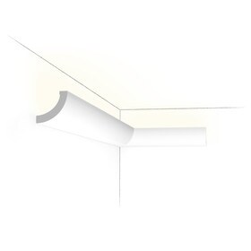 Orac Decor | High Density Polyurethane Foam Crown Moulding for Indirect Lighting | Primed White | 2in H x 2in Proj x 2-3/4in Face