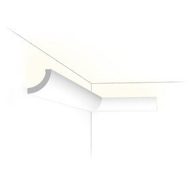 Orac Decor | Purotouch High Density Polyurethane Foam Crown Moulding for Indirect Lighting | Primed White | 2in H x 2in Proj x 2-3/4in Face