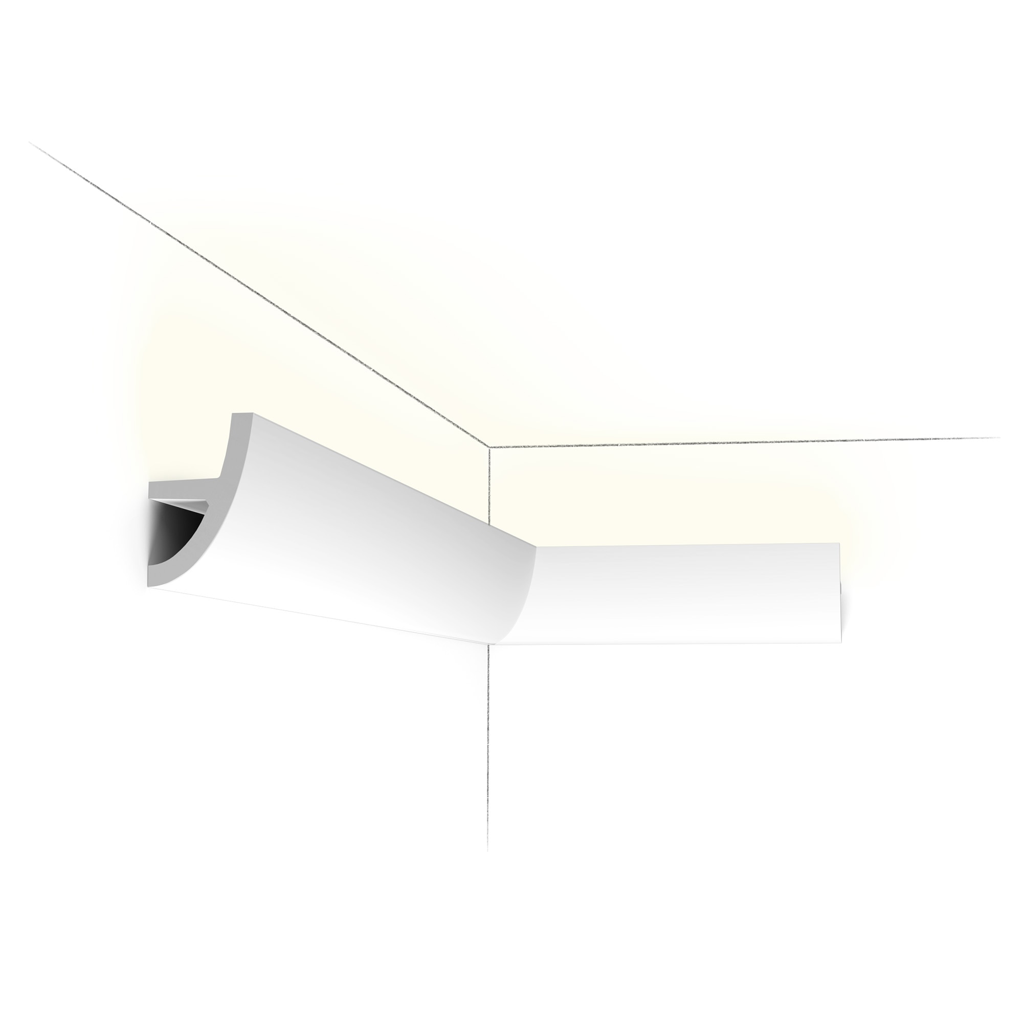 Orac Decor Crown Moulding - Primed White High Density Polyurethane, 3-7/8in X 78in, Pack Of 2