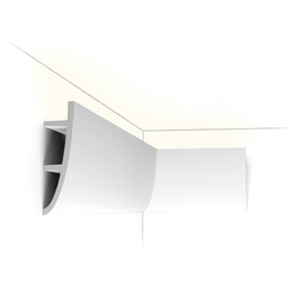 Orac Decor | High Density Polyurethane Moulding for Indirect Lighting | Primed White | 7-1/8in H x 2in Proj x 7-3/8in Face