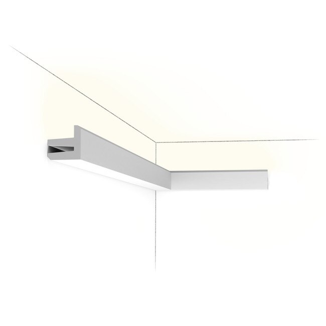 Orac Decor Crown Moulding - Primed White High Density Polyurethane, 3-7/8in X 78in, Pack Of 2