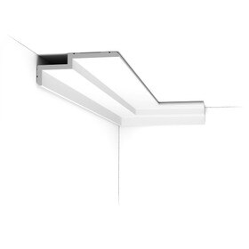 Orac Decor | Purotouch High Density Polyurethane Crown Moulding | Primed White | 2-3/8in H x 6-1/4in Proj x 5-7/8in Face