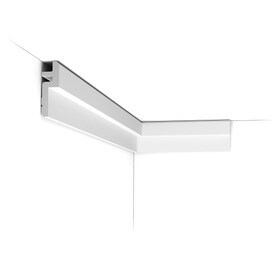 Orac Decor | High Density Polyurethane Crown Moulding | Primed White | 3-3/4in H x 1-1/4in Proj x 3-3/4in Face