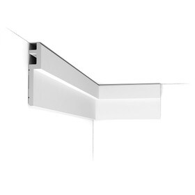 Orac Decor | High Density Polyurethane Crown Moulding | Primed White | 6-1/8in H x 1-1/4in Proj x 6-1/8in Face