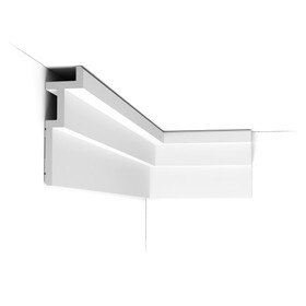 Orac Decor | Purotouch High Density Polyurethane Crown Moulding | Primed White | 7-1/4in H x 2in Proj x 7-1/2in Face
