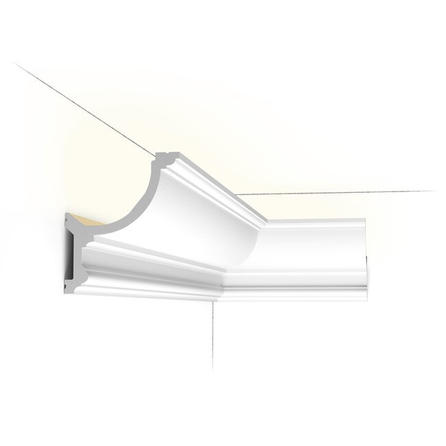Orac Decor | Purotouch High Density Polyurethane Crown Moulding for Indirect Lighting | Primed White | 5-7/8in H x 4-7/8in Proj x 7-1/2in Face