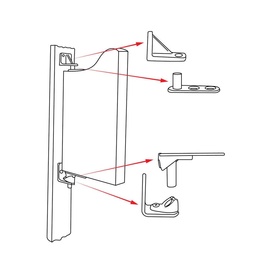 Café Door Gravity Hinge