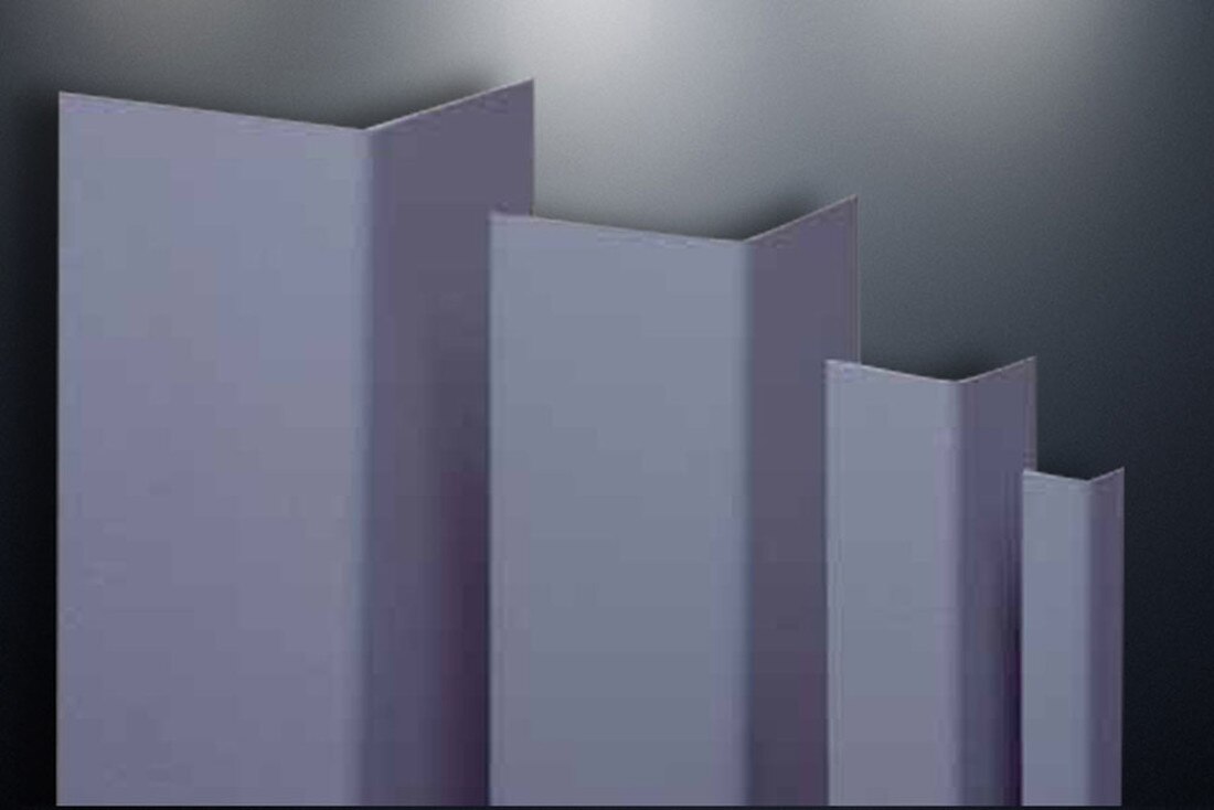 1-1/2in x 1-1/2in x 5/64in (.080in) Thick | Textured PVC Corner Guard | 90° Angle Moulding With Adhesive