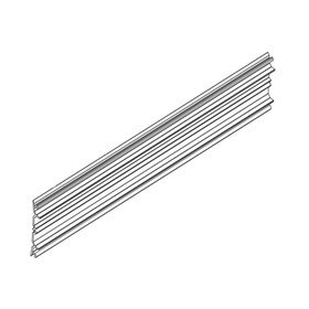 3" Black PVC Cart Guard Base 12' Length