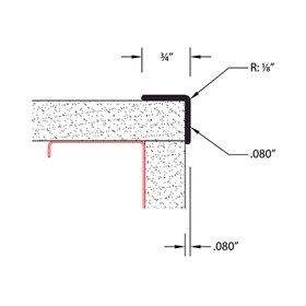 3/4in x 3/4in x 5/64in (.080in) Thick | Textured PVC Corner Guard | 90° Angle Moulding