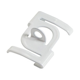 Secure Metal Twist Ceiling Loop Clip | White Painted Steel | 3/16in Dia Hole