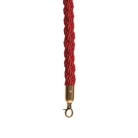 Red Braided Premium Rope with Polished Brass Snap Hook 6' Length