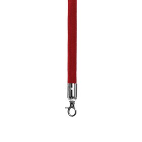 Burgundy Crushed Velour Economy Rope with Polished Chrome Snap Hook 6' Length
