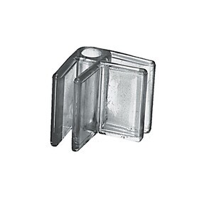 2-Way Clipmaster Panel Connector for 3/16in Panels | Clear Lexan | 1in x 1-1/4in