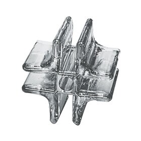 4-Way Clipmaster Panel Connector for 3/16in Panels | Clear Lexan | 3/4in x 1-1/4in