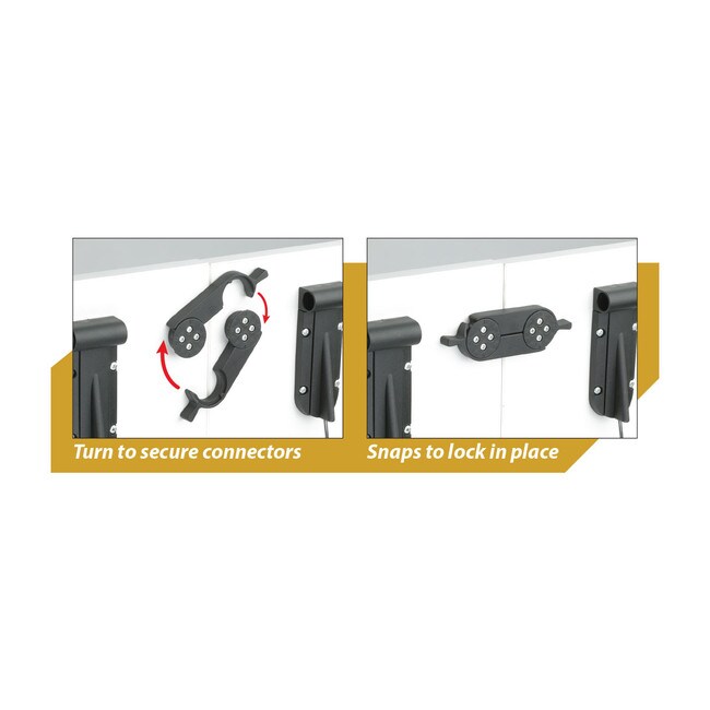 6-5/8" Long Black Steel and Plastic Table Connector
