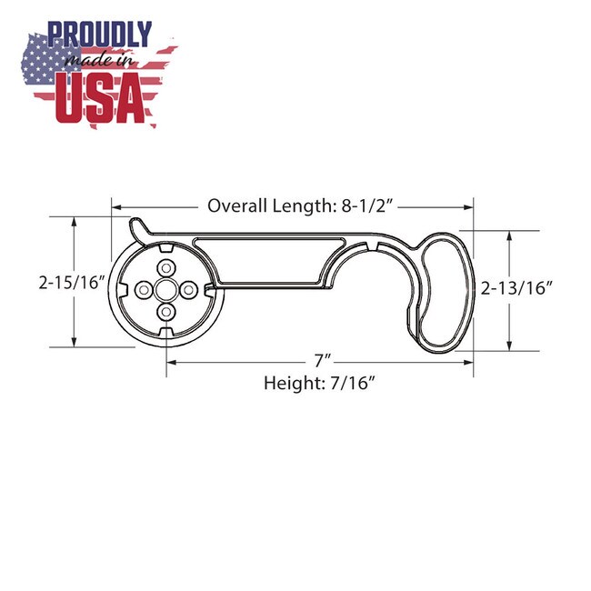 8-1/2" Long Black Nylon Modular Furniture Connector