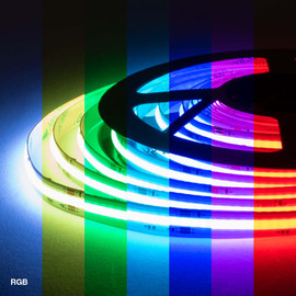 10MM Wide LED Tape Flexible Strip Lighting | RGB Colors | 24V IP20 UL | 16.4ft Roll