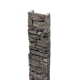 4' High x 10" Wide Gray Stonewall Column