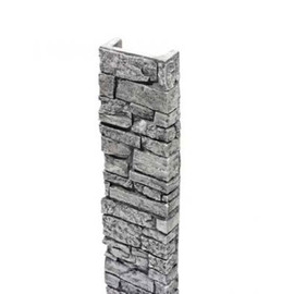 4' High x 10" Wide Light Gray Stonewall Column