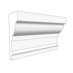 15-1/8" High x 6" Deep Commercial Series Acrocore Unfinished (Non-Coated) EPS Moulding 8' Length