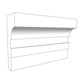 15-1/2" High x 6" Deep Commercial Series Acrocore Unfinished (Non-Coated) EPS Moulding 8' Length | COM-904 Series