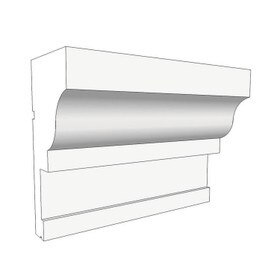 17-1/2" High x 7-1/2" Deep Commercial Series Acrocore Unfinished (Non-Coated) EPS Moulding 8' Length | COM-905 Series
