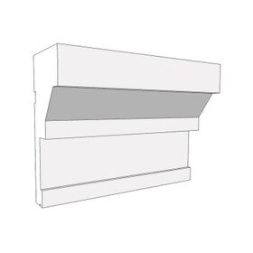 17-1/2" High x 7-1/2" Deep Commercial Series Acrocore Unfinished (Non-Coated) EPS Moulding 8' Length | COM-906 Series