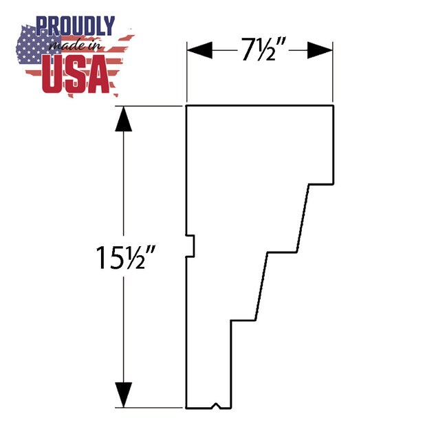 15-1/2" High x 7-1/2" Deep Commercial Series Acrocore EPS Moulding 8' Length