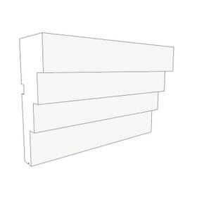 15-1/2" High x 6" Deep Commercial Series Acrocore Unfinished (Non-Coated) EPS Moulding 8' Length | COM-908 Series
