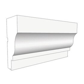 15-3/8" High x 6-3/8" Deep Commercial Series Acrocore Unfinished (Non-Coated) EPS Moulding 8' Length