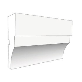 16-3/8" High x 6-1/2" Deep Commercial Series Acrocore Unfinished (Non-Coated) EPS Moulding 8' Length