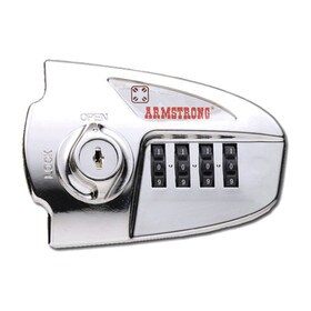 4-3/8" x 3-1/8" 4 Digit Combination Lock Nickel Finish