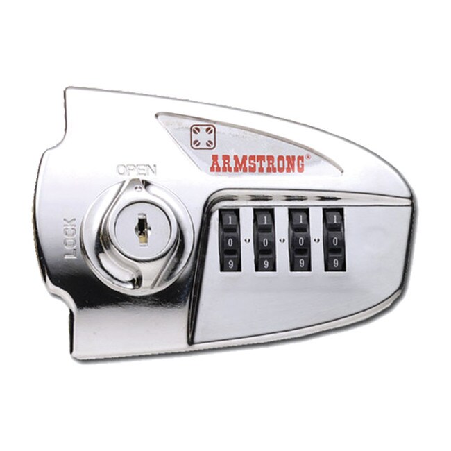 4-3/8" x 3-1/8" 4 Digit Combination Lock Nickel Finish