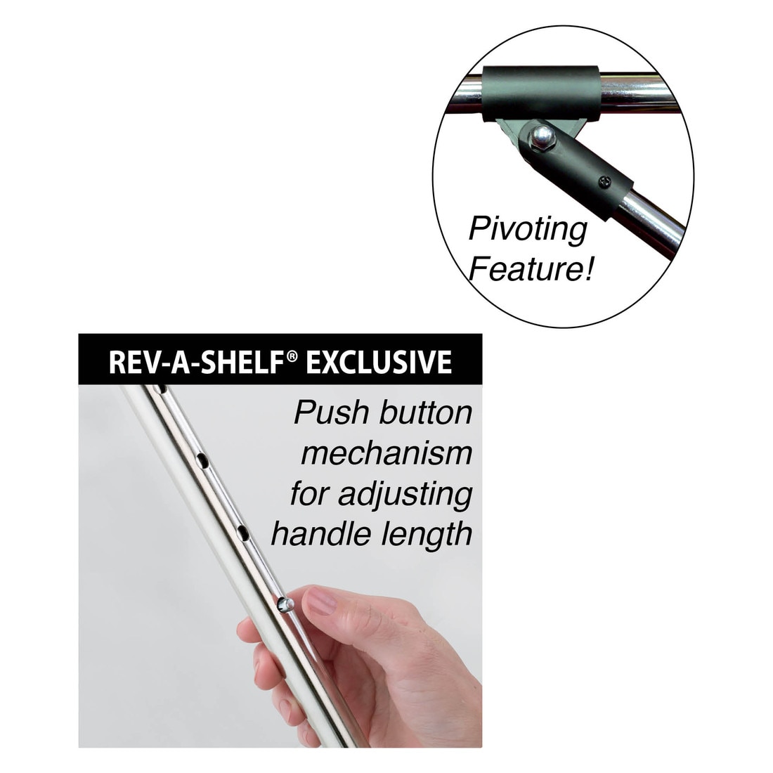 Rev-A-Shelf | Adjustable Pull-Down Closet Rod