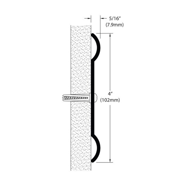 4" Wide Clear Polycarbonate Wall Guard 8' Length