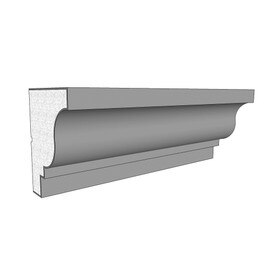 9-7/8" High x 7-5/8" Deep Acrocore EPS Cornice Moulding 8' Length