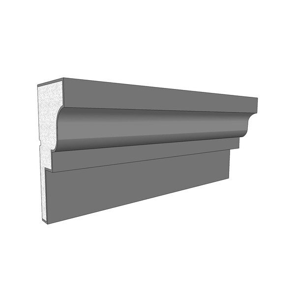 10" High x 4-1/4" Deep Acrocore EPS Cornice Moulding 8' Length | CR-5010 Series