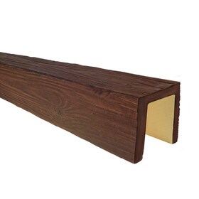 6in W x 6in H | Polyurethane Classic Raised Grain Faux Wood Beam | 15'6" Long