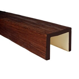 8-1/8in W x 6in H | Polyurethane Classic Raised Grain Faux Wood Beam | 15'6" Long