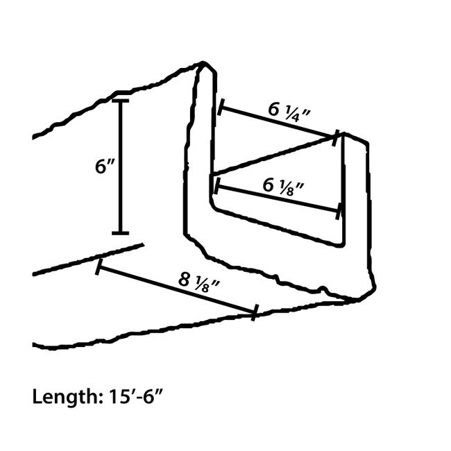 Classic Raised Grain Faux Wood Beam 81/8in W x 6in H CRB86