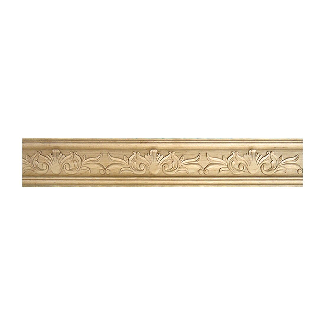 Unfinished Hand Carved Unfinished Hand Carved Wood Acanthus Panel Moulding | 8ft Long