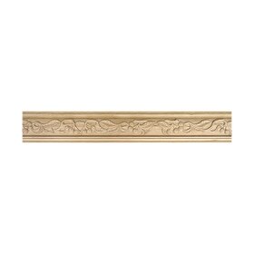 Unfinished Hand Carved Wood Acorn Panel Moulding | 8ft Long
