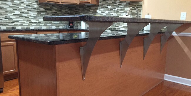 Elevated Steel Kitchen Counter Support Bracket 12in x 20in | CSB12-AZ-PARENT
