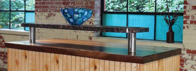 5in H x 2in Dia | Stainless Steel Finish | Elevated Countertop Support Post