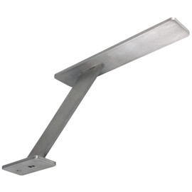 6in H x 1/4in Thick | Stainless Steel Finish | Surface Mount | 304 Grade Stainless Steel | Elevated Steel Countertop Support Bracket