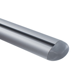 Aluminum Channel with End Caps | Clear Anodized Aluminum | 6ft 6in Length
