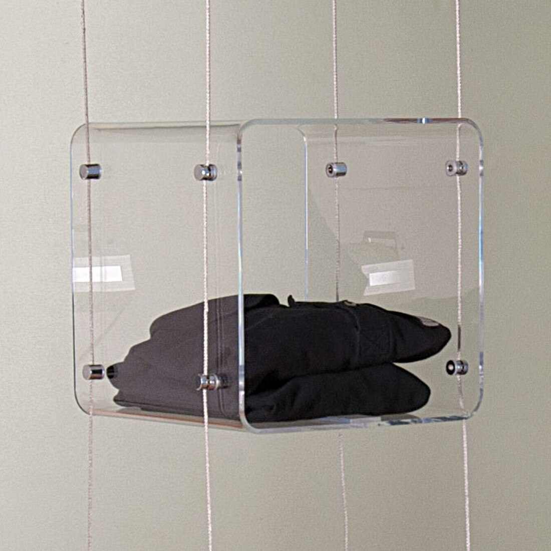 12"D X 12"L X 12"H Clear Cable Mount Display Cube Kit